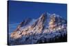 Alpenglow on Carson Peak Above Silver Lake, Eastern Sierra, California-David Wall-Stretched Canvas