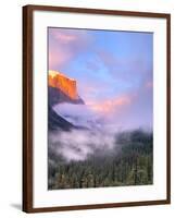 Alpenglow, Sunset Colors the Top of El Capitan, Yosemite, California, USA-Tom Norring-Framed Photographic Print