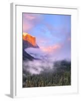 Alpenglow, Sunset Colors the Top of El Capitan, Yosemite, California, USA-Tom Norring-Framed Photographic Print