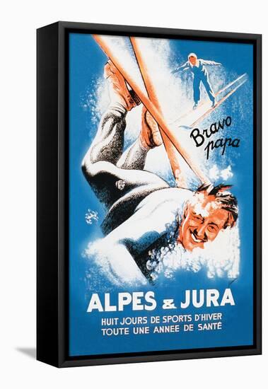 Alpes and Jura-Eric De Coulon-Framed Stretched Canvas