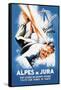 Alpes and Jura-Eric De Coulon-Framed Stretched Canvas