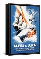 Alpes and Jura-Eric De Coulon-Framed Stretched Canvas