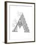 Alphabet - A-Neeti Goswami-Framed Art Print