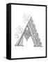 Alphabet - A-Neeti Goswami-Framed Stretched Canvas