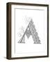 Alphabet - A-Neeti Goswami-Framed Art Print