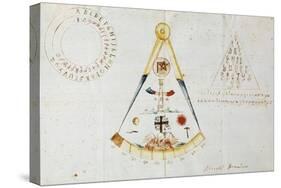 Alphabet and Masonic Symbols, Italy-null-Stretched Canvas