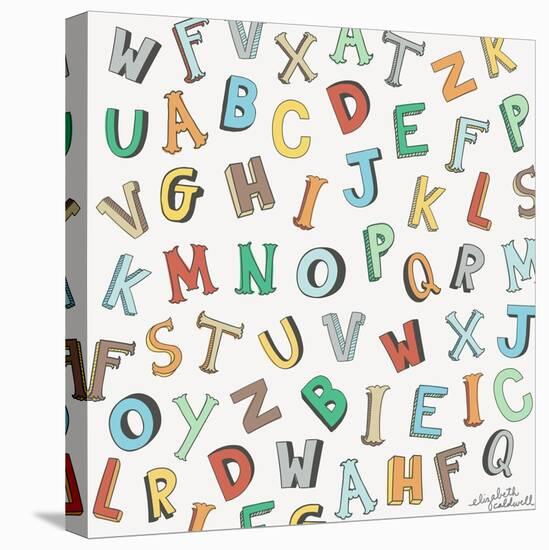 Alphabet Animals Letters-Elizabeth Caldwell-Stretched Canvas