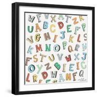 Alphabet Animals Letters-Elizabeth Caldwell-Framed Giclee Print