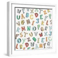 Alphabet Animals Letters-Elizabeth Caldwell-Framed Giclee Print