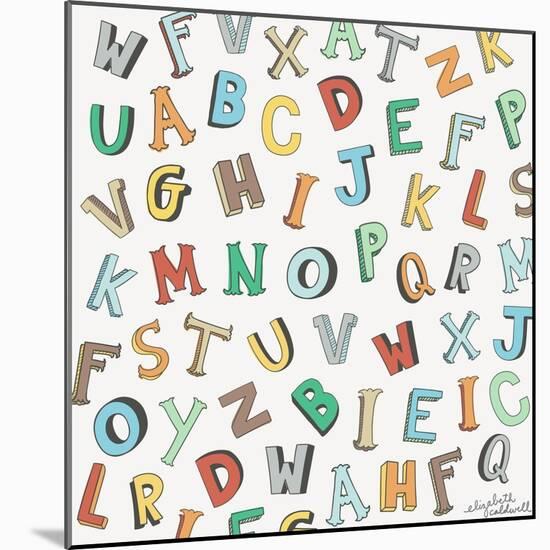 Alphabet Animals Letters-Elizabeth Caldwell-Mounted Giclee Print
