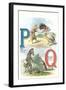 Alphabet Animals, P and Q-null-Framed Art Print