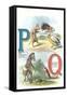 Alphabet Animals, P and Q-null-Framed Stretched Canvas