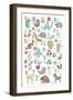 Alphabet Animals-Elizabeth Caldwell-Framed Premium Giclee Print