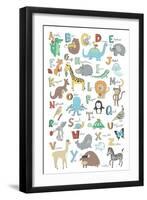 Alphabet Animals-Elizabeth Caldwell-Framed Premium Giclee Print