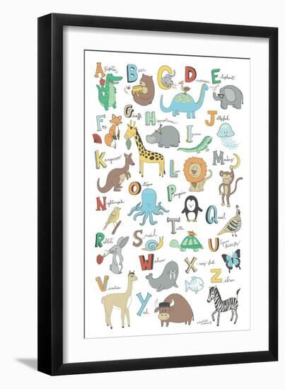 Alphabet Animals-Elizabeth Caldwell-Framed Premium Giclee Print