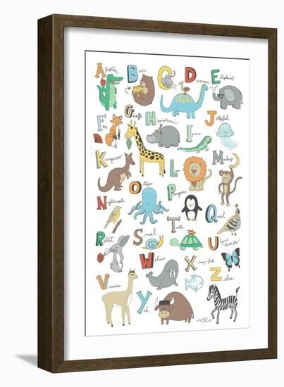 Alphabet Animals-Elizabeth Caldwell-Framed Giclee Print