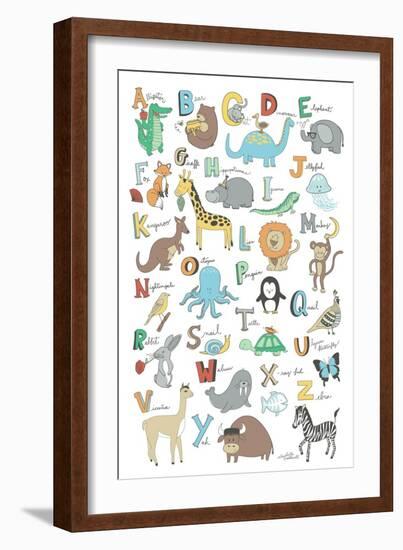 Alphabet Animals-Elizabeth Caldwell-Framed Giclee Print