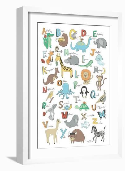 Alphabet Animals-Elizabeth Caldwell-Framed Giclee Print