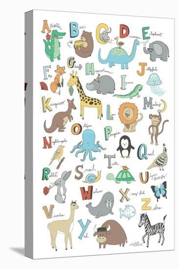 Alphabet Animals-Elizabeth Caldwell-Stretched Canvas