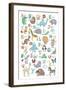 Alphabet Animals-Elizabeth Caldwell-Framed Giclee Print