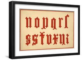 Alphabet, archaic letters, lower case-Unknown-Framed Giclee Print