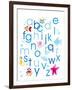 Alphabet Background with Water Animal-aispl-Framed Art Print