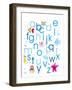 Alphabet Background with Water Animal-aispl-Framed Art Print