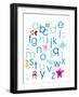 Alphabet Background with Water Animal-aispl-Framed Art Print