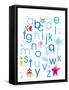 Alphabet Background with Water Animal-aispl-Framed Stretched Canvas