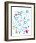 Alphabet Background with Water Animal-aispl-Framed Art Print