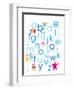 Alphabet Background with Water Animal-aispl-Framed Art Print