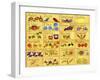 Alphabet Birds and Flowers Quilt-Cheryl Bartley-Framed Giclee Print