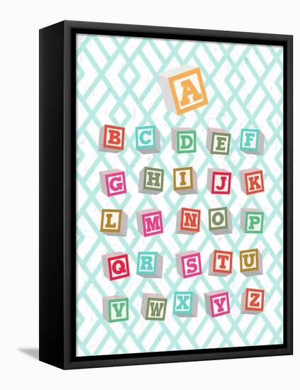 Alphabet Blocks-Bella Dos Santos-Framed Stretched Canvas