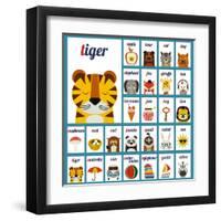 Alphabet Cards-upstudio-Framed Art Print