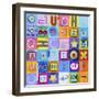 Alphabet Collage (Repeat)-Holli Conger-Framed Giclee Print