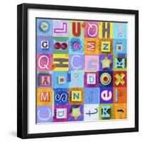 Alphabet Collage (Repeat)-Holli Conger-Framed Giclee Print