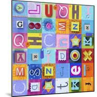 Alphabet Collage (Repeat)-Holli Conger-Mounted Giclee Print