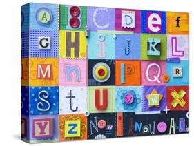 Alphabet Collage-Holli Conger-Stretched Canvas