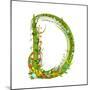 Alphabet Decorative Floral Letter D.-Popmarleo-Mounted Art Print