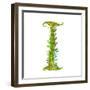 Alphabet Decorative Floral Letter I. Flower Lettering.-Popmarleo-Framed Art Print