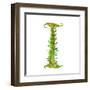 Alphabet Decorative Floral Letter I. Flower Lettering.-Popmarleo-Framed Art Print