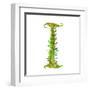 Alphabet Decorative Floral Letter I. Flower Lettering.-Popmarleo-Framed Art Print