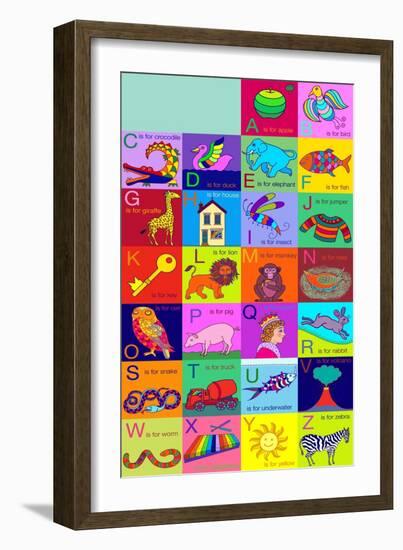 Alphabet for children, 2002-Jane Tattersfield-Framed Giclee Print