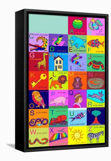 Alphabet for children, 2002-Jane Tattersfield-Framed Stretched Canvas