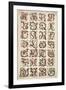 Alphabet, Fraktur Painting, C.1825-50 (Pen and Ink with W/C on Woven Paper)-null-Framed Giclee Print