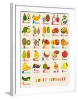 Alphabet & Fruit Vector Set-coffeee_in-Framed Art Print