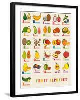 Alphabet & Fruit Vector Set-coffeee_in-Framed Art Print