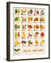 Alphabet & Fruit Vector Set-coffeee_in-Framed Art Print