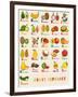 Alphabet & Fruit Vector Set-coffeee_in-Framed Art Print