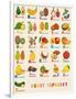 Alphabet & Fruit Vector Set-coffeee_in-Framed Art Print